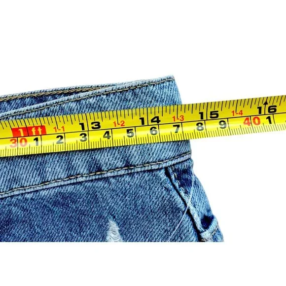 NWT FREE PEOPLE( We THE FREE) Mid Rise Distressed Pockets Denim Skirt Size 4 - Picture 6 of 8